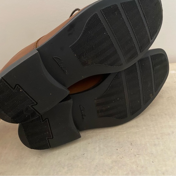 Clark's Tilden Walk Oxford Sneakers‎ Leather Lace-up Men's Size 8.5 Dark Tan - Picture 9 of 9